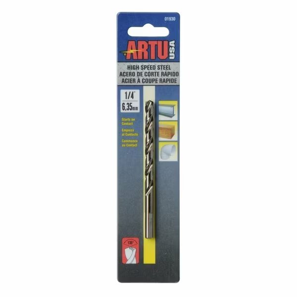 Drill Bit, Steel, High Speed, 1/4, ARTU, Mfr# 01930
